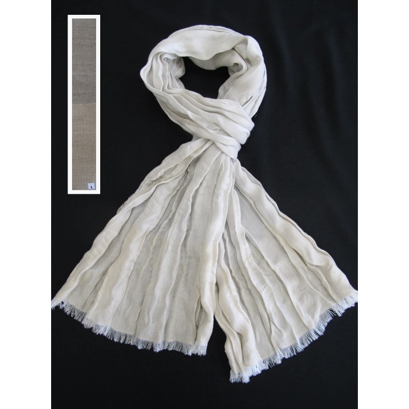 Stole fantasy crumpled - KHAKI - FRog Stole fantasy crumpled - KHAKI - FRog