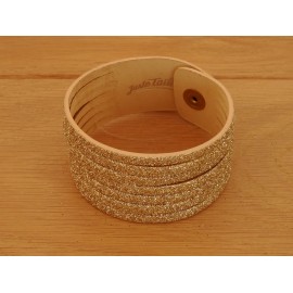 Bracelet sequined leather Hop