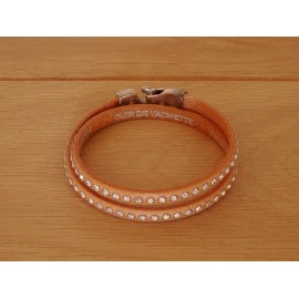 Bracciale pelle strass Hara