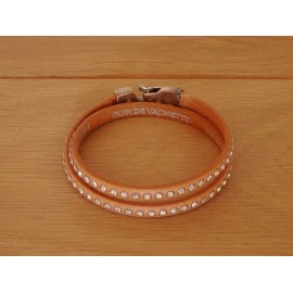 Bracelet strass leather Hara