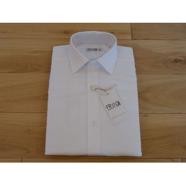 Chemise unie blanc, 100% coton