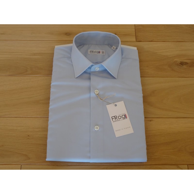 Camicia pianura cielo blu, 100% cotone