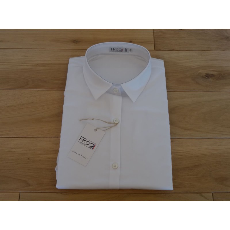 Chemisier uni Blanc, 100% coton Chemisier uni Blanc, 100% coton