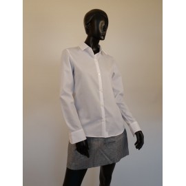 Camicia unito Bianco, 100% cotone