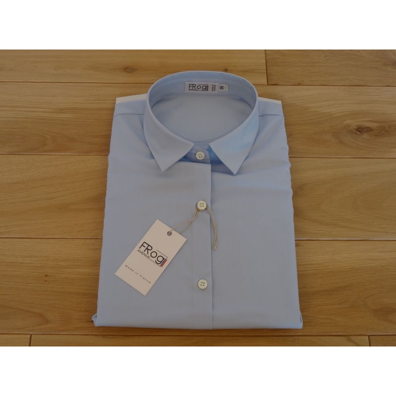 Himmelblau Hemd Frau, 100% Baumwolle Himmelblau Hemd Frau, 100% Baumwolle