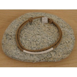 Bracelet Men Tube carré brossé