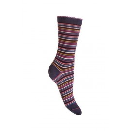 Chaussettes Femme - Rayures colorées coton