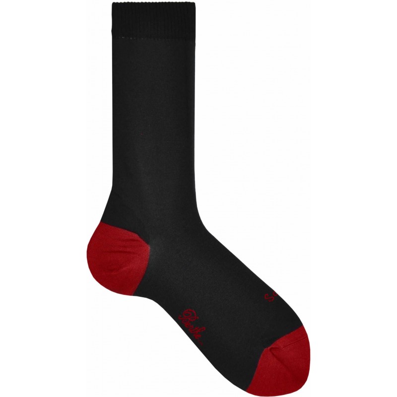 Chaussettes noires en coton pour homme - Berthe Aux Grands Pieds